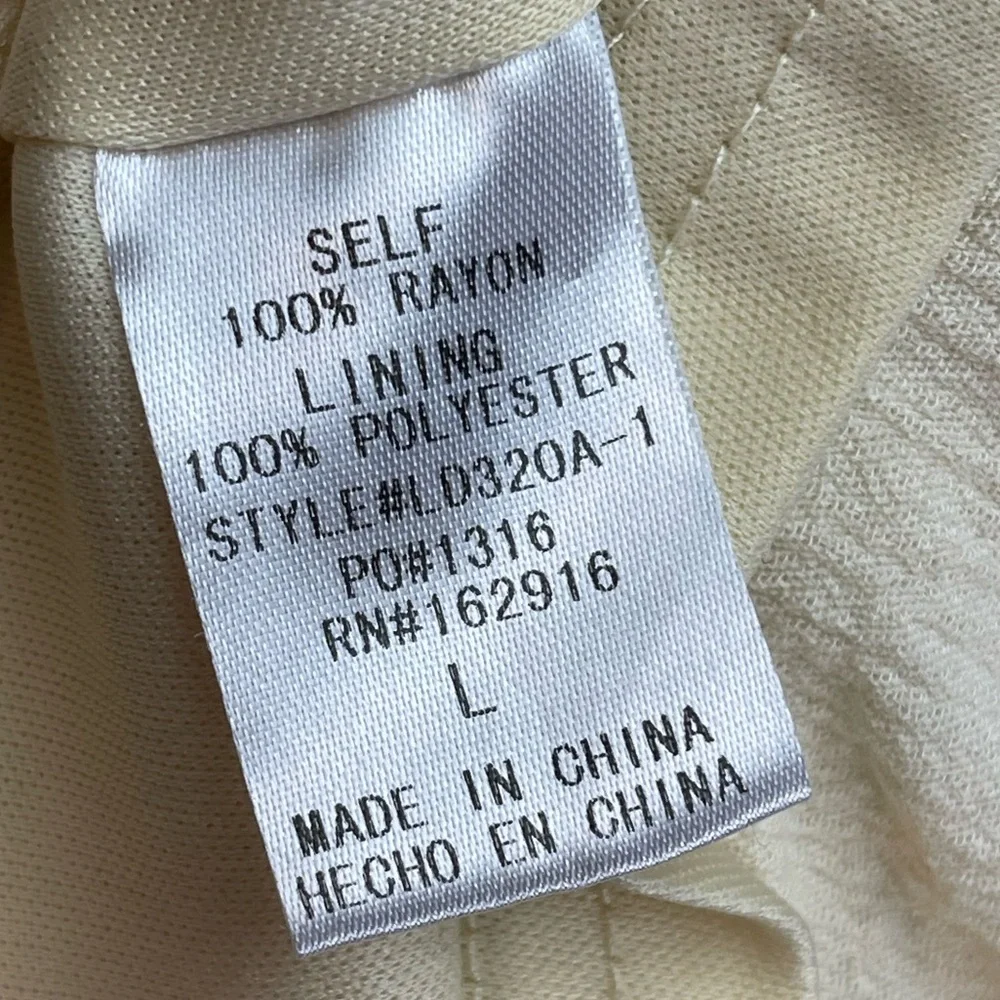 Leia and Co size large cream colored tiered midi dress